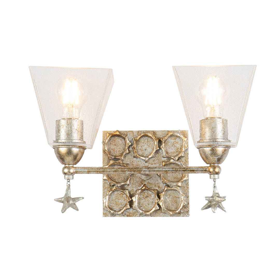 Lucas+McKearn Star Bb1002s-2 Bath Vanity Light 16 in. wide - Gold Leaf