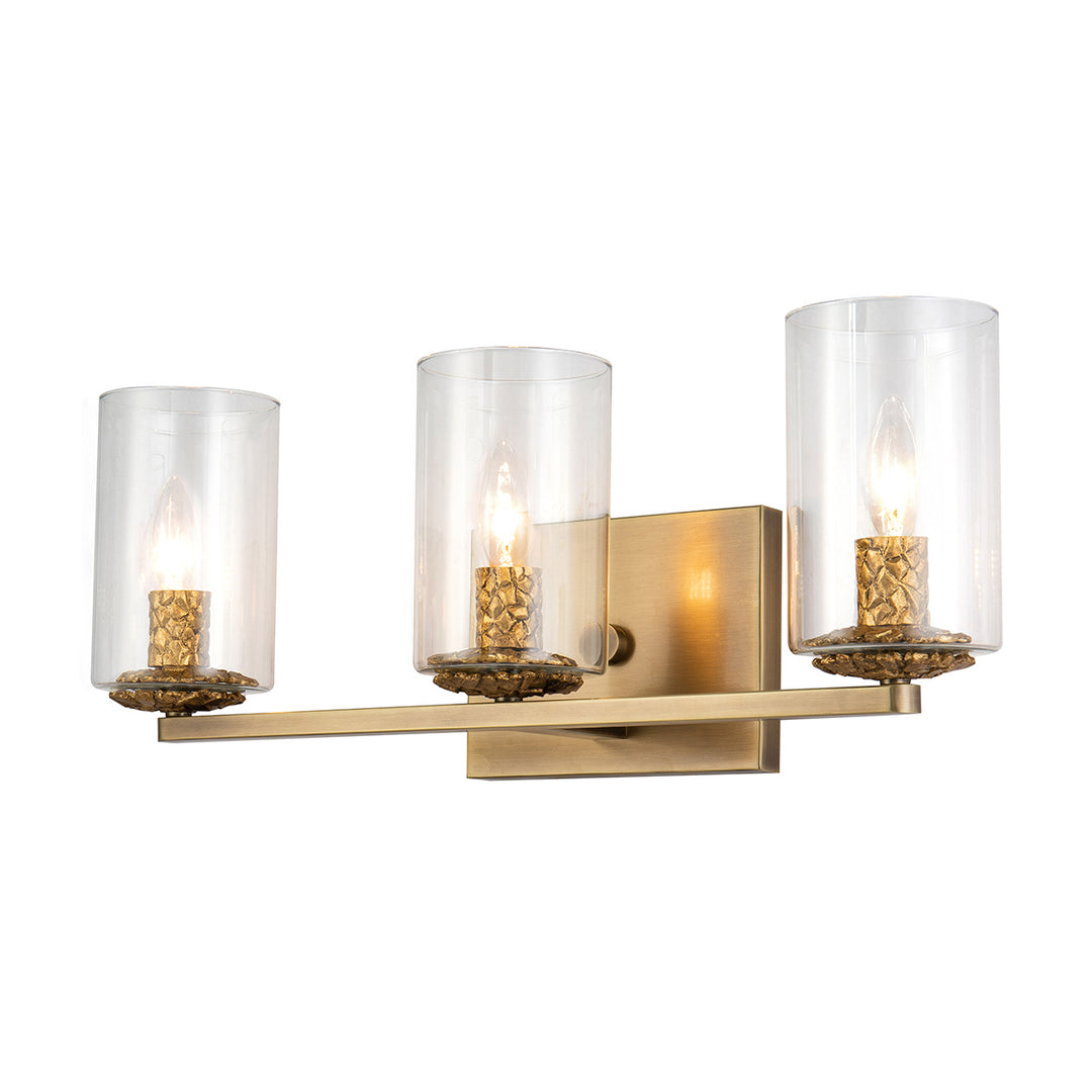 Lucas+McKearn Bolivar Bb1003atb-3 Bath Vanity Light 23 in. wide - Antique Brass