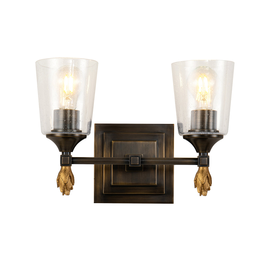 Lucas+McKearn Vetiver Bb1022db-2-f1g Wall Sconce Light - Dark Bronze