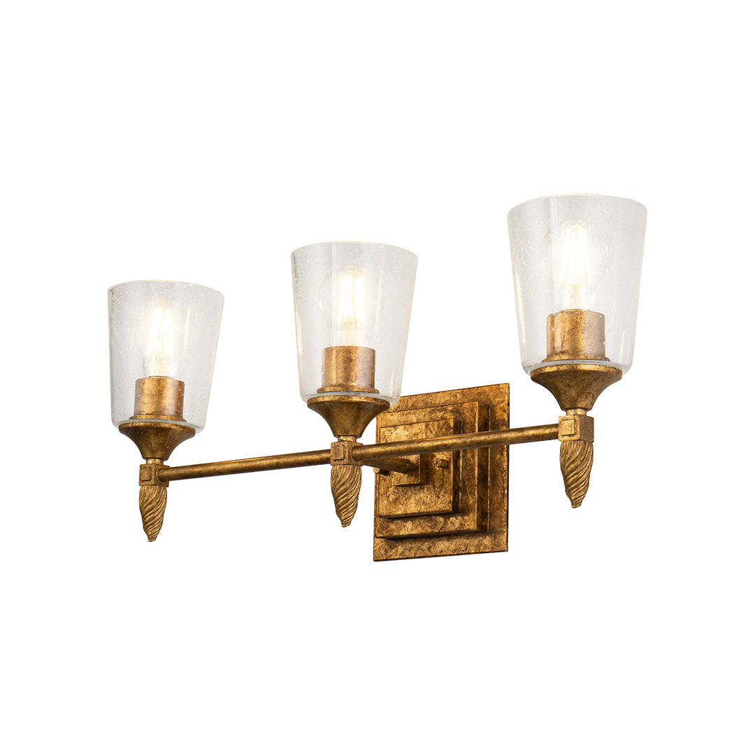 Lucas+McKearn Vetiver Bb1022g-3-f2g Bath Vanity Light 23 in. wide - Gold Leaf