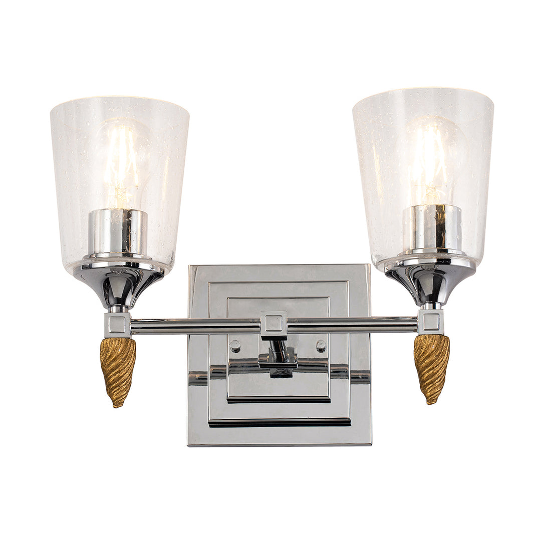 Lucas+McKearn Vetiver Bb1022pc-2-f1s Bath Vanity Light 14 in. wide - Polished Chrome