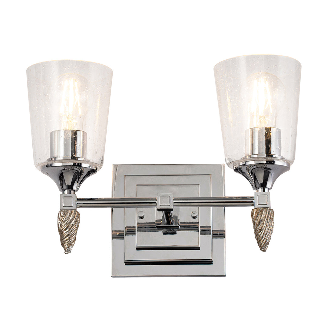 Lucas+McKearn Vetiver Bb1022pc-2-f2s Bath Vanity Light 14 in. wide - Polished Chrome