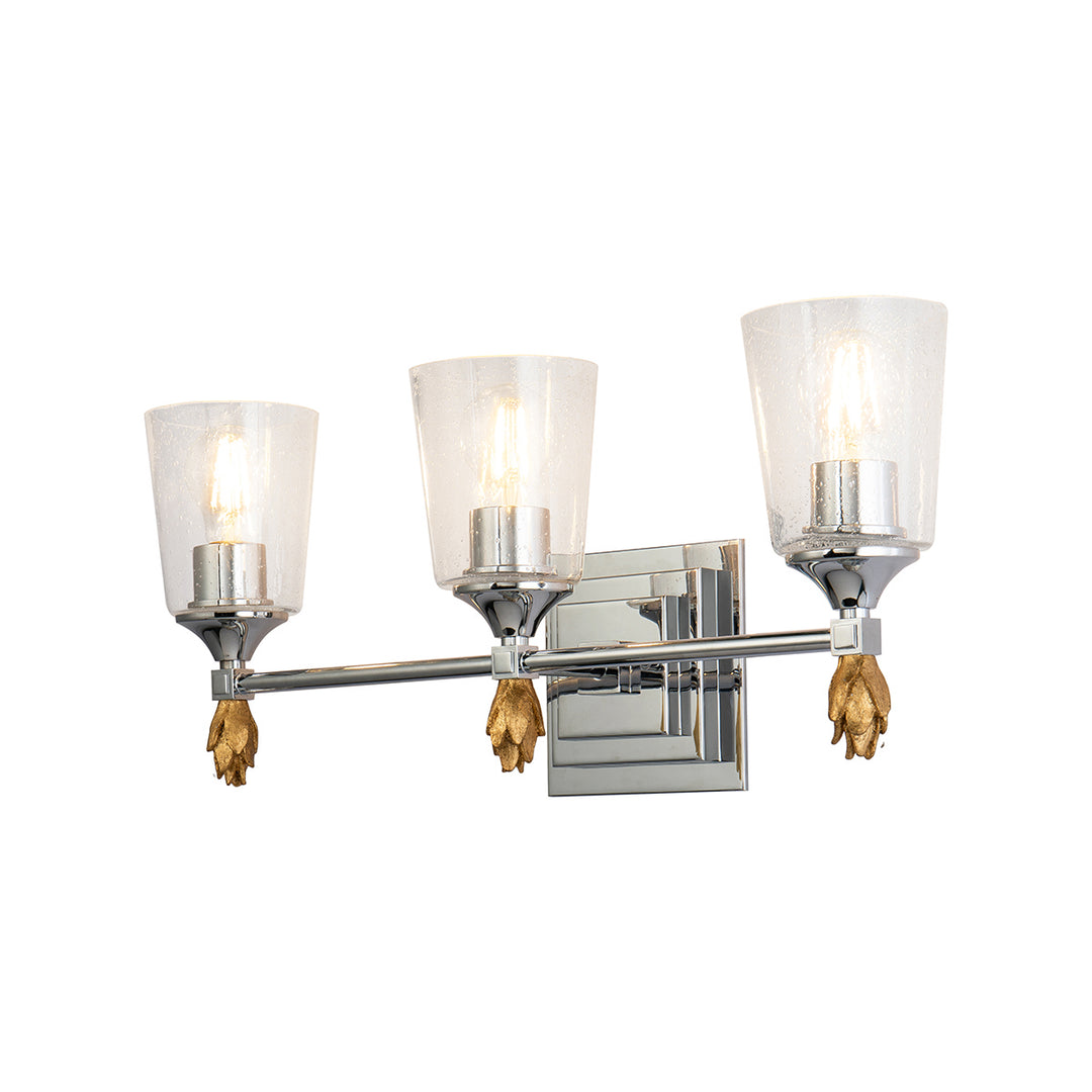 Lucas+McKearn Vetiver Bb1022pc-3-f1g Bath Vanity Light 23 in. wide - Polished Chrome