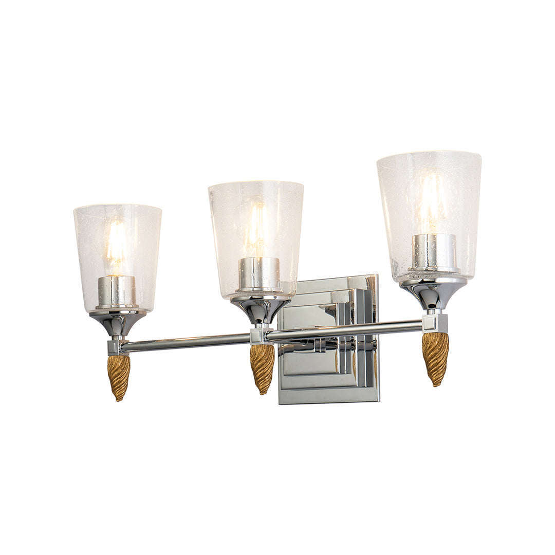 Lucas+McKearn Vetiver Bb1022pc-3-f2g Bath Vanity Light 23 in. wide - Polished Chrome