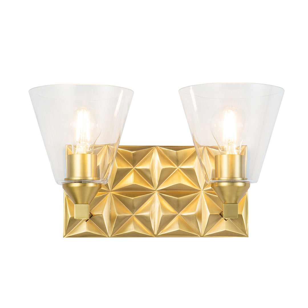 Lucas+McKearn Alpha Bb1302agb-2 Bath Vanity Light 16 in. wide - Aged Brass