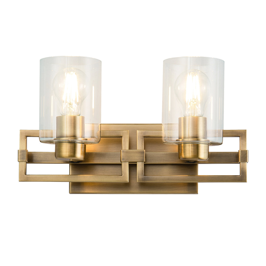 Lucas+McKearn Estes Bb90117atb-2 Bath Vanity Light 15 in. wide - Antique Brass