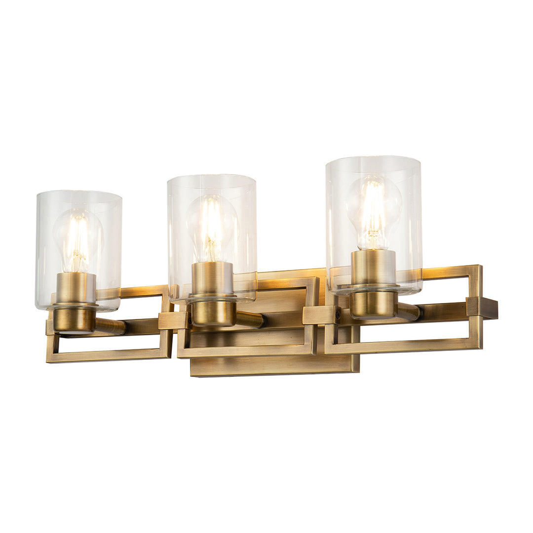 Lucas+McKearn Estes Bb90117atb-3 Bath Vanity Light 23 in. wide - Antique Brass