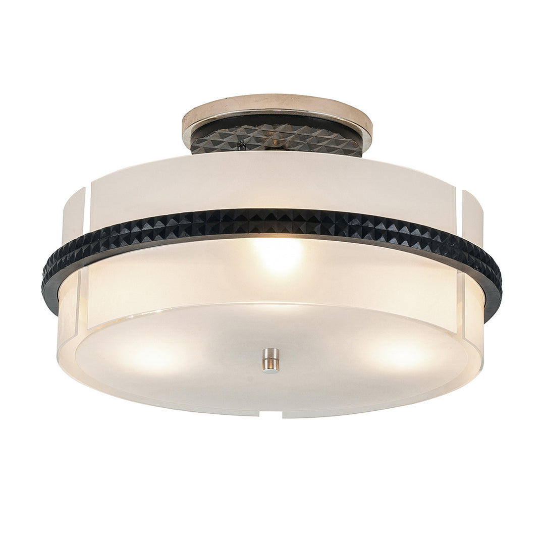 Lucas+McKearn Mazant Fm91598pc-16 Ceiling Light - Matte Black / Polished Chrome