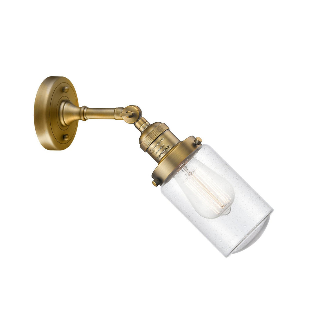 Innovations Franklin Restoration 203-BB-G314 Wall Sconce Light - Brushed Brass