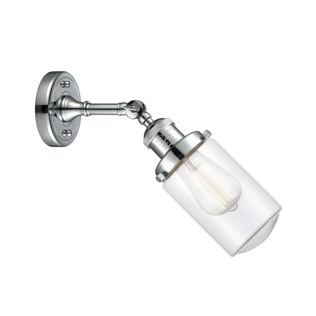 Innovations Franklin Restoration 203-PC-G312-LED Wall Sconce Light - Polished Chrome