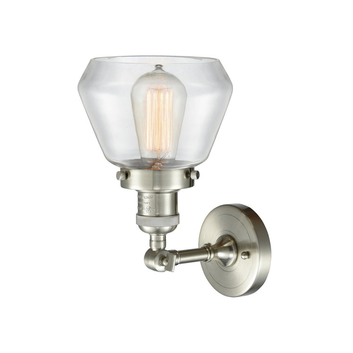 Innovations Franklin Restoration 203-SN-G172-LED Wall Sconce Light - Brushed Satin Nickel