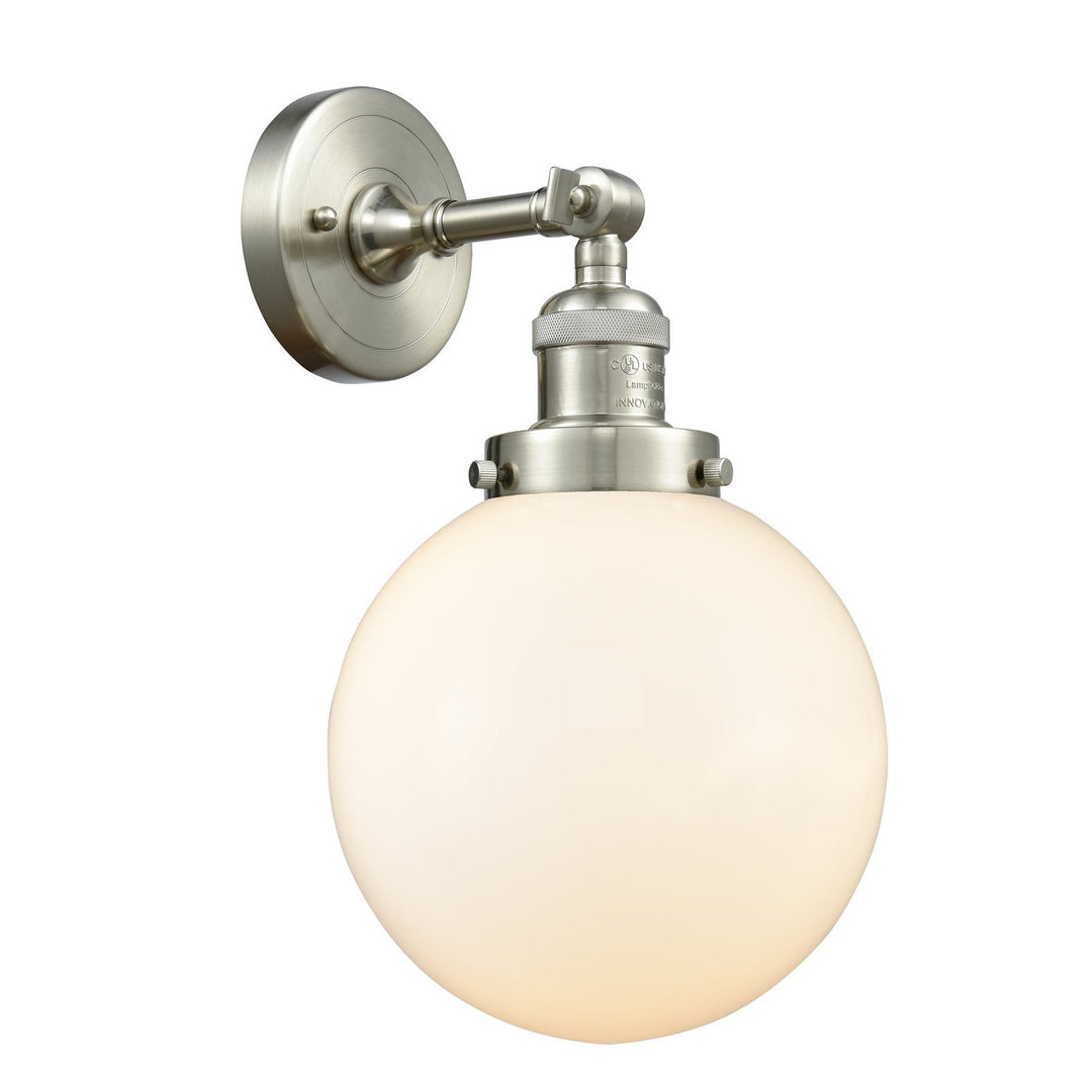Innovations Franklin Restoration 203-SN-G201-8 Wall Sconce Light - Brushed Satin Nickel