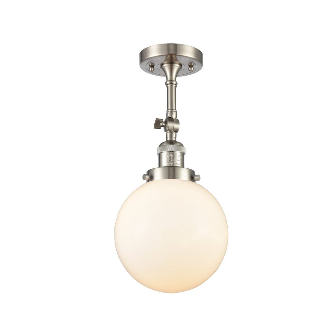 Innovations Franklin Restoration 203-SN-G201-8-LED Wall Sconce Light - Brushed Satin Nickel