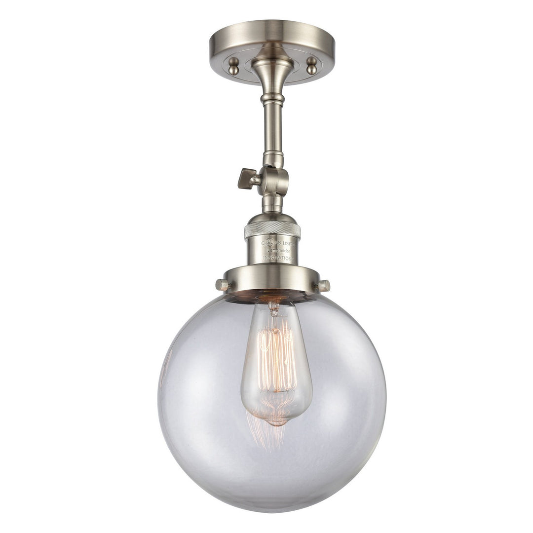 Innovations Franklin Restoration 203-SN-G202-8-LED Wall Sconce Light - Brushed Satin Nickel