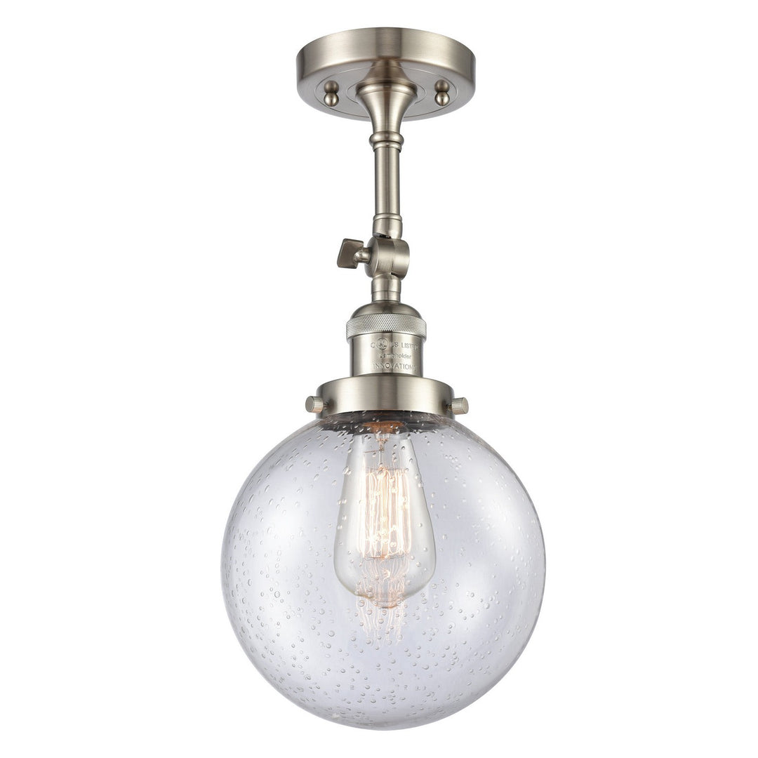 Innovations Franklin Restoration 203-SN-G204-8-LED Wall Sconce Light - Brushed Satin Nickel