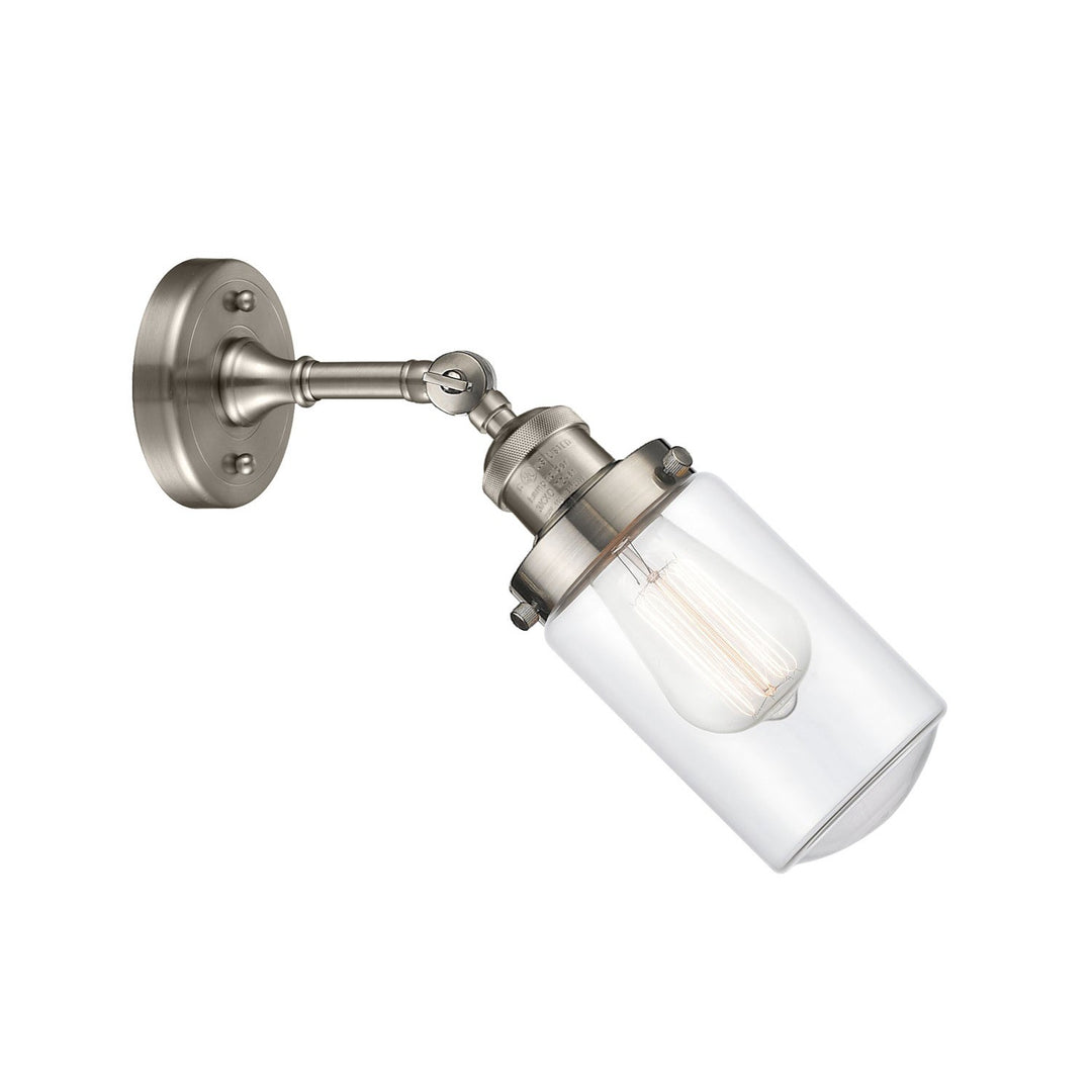 Innovations Franklin Restoration 203-SN-G312-LED Wall Sconce Light - Brushed Satin Nickel