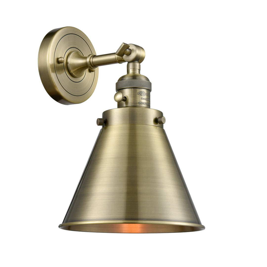 Innovations Franklin Restoration 203SW-AB-M13-AB-LED Wall Sconce Light - Antique Brass