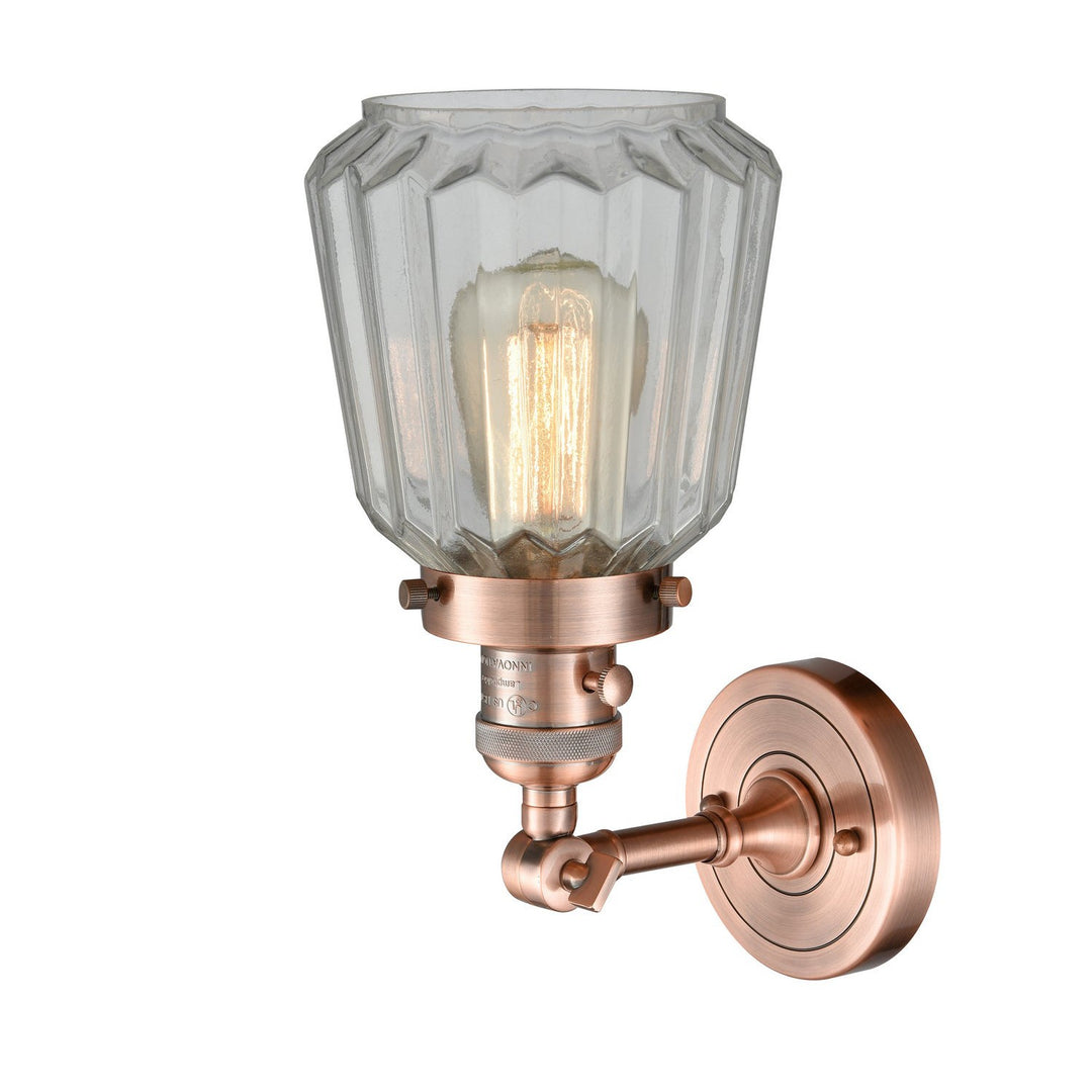 Innovations Franklin Restoration 203SW-AC-G142 Wall Sconce Light - Antique Copper
