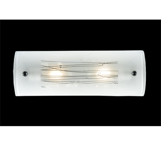 Meyda Tiffany Metro Fusion 110270 Bath Vanity Light 18 in. wide - Black/White Streamer/No Border