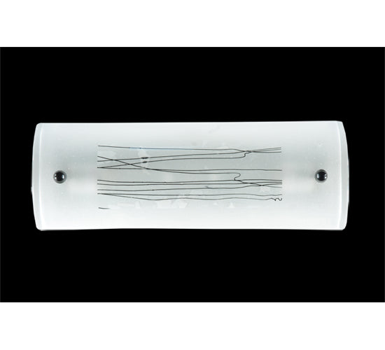 Meyda Tiffany Metro Fusion 110270 Bath Vanity Light 18 in. wide - Black/White Streamer/No Border