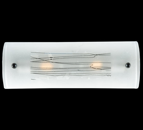 Meyda Tiffany Metro Fusion 110270 Bath Vanity Light 18 in. wide - Black/White Streamer/No Border