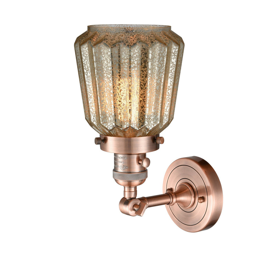 Innovations Franklin Restoration 203SW-AC-G146 Wall Sconce Light - Antique Copper