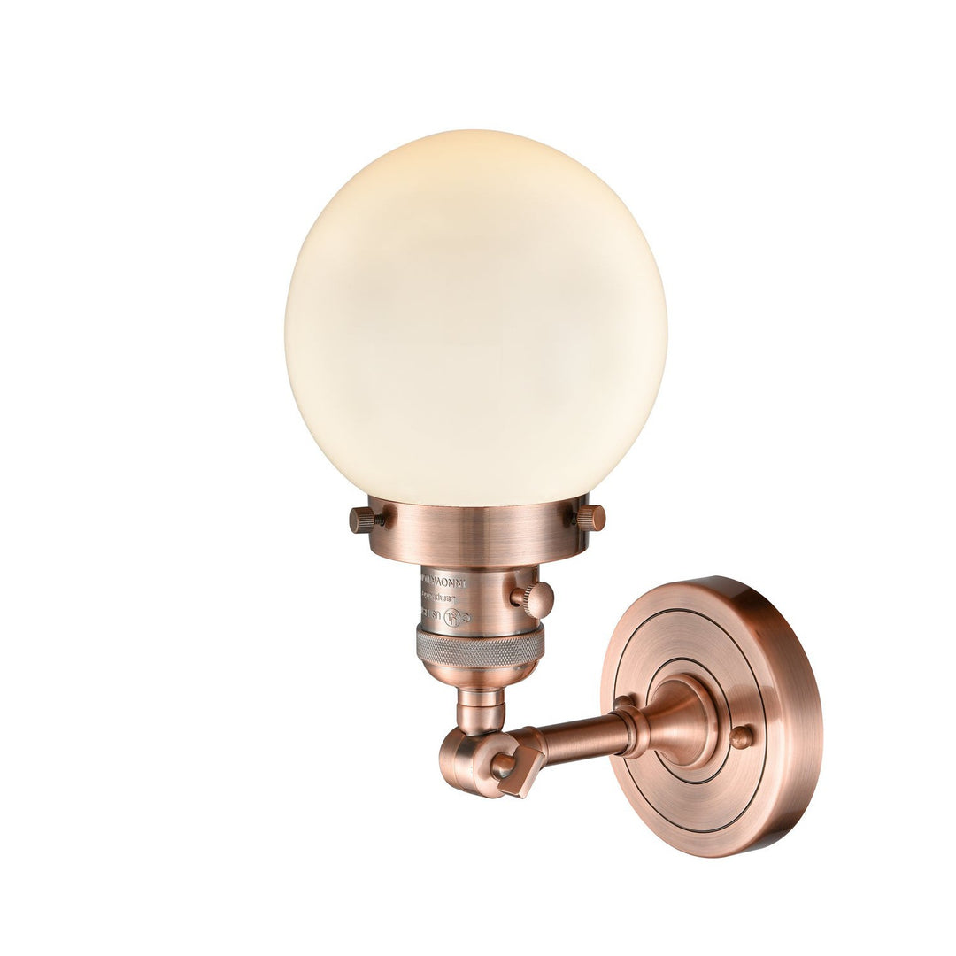 Innovations Franklin Restoration 203SW-AC-G201-6 Wall Sconce Light - Antique Copper