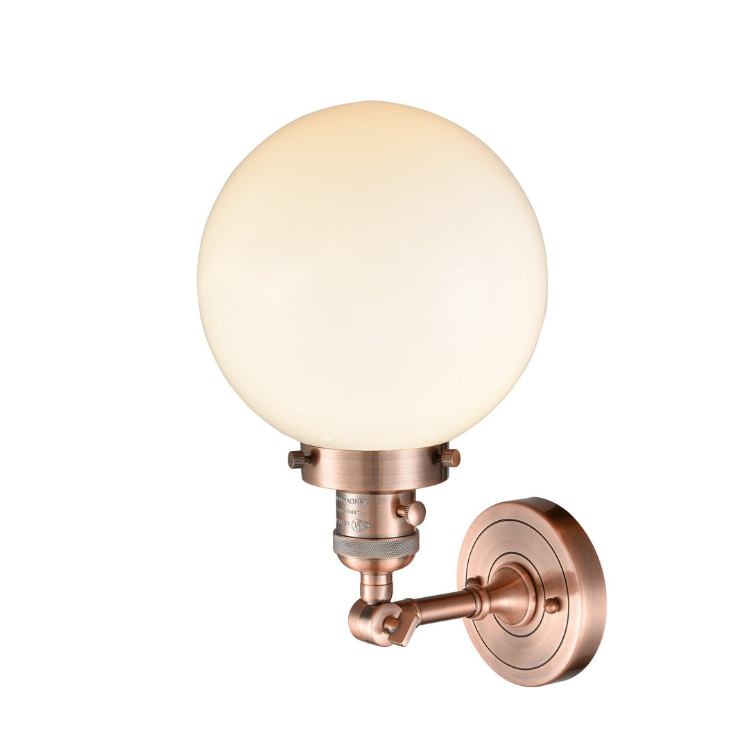 Innovations Franklin Restoration 203SW-AC-G201-8 Wall Sconce Light - Antique Copper