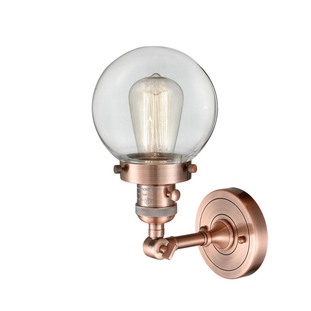 Innovations Franklin Restoration 203SW-AC-G202-6 Wall Sconce Light - Antique Copper