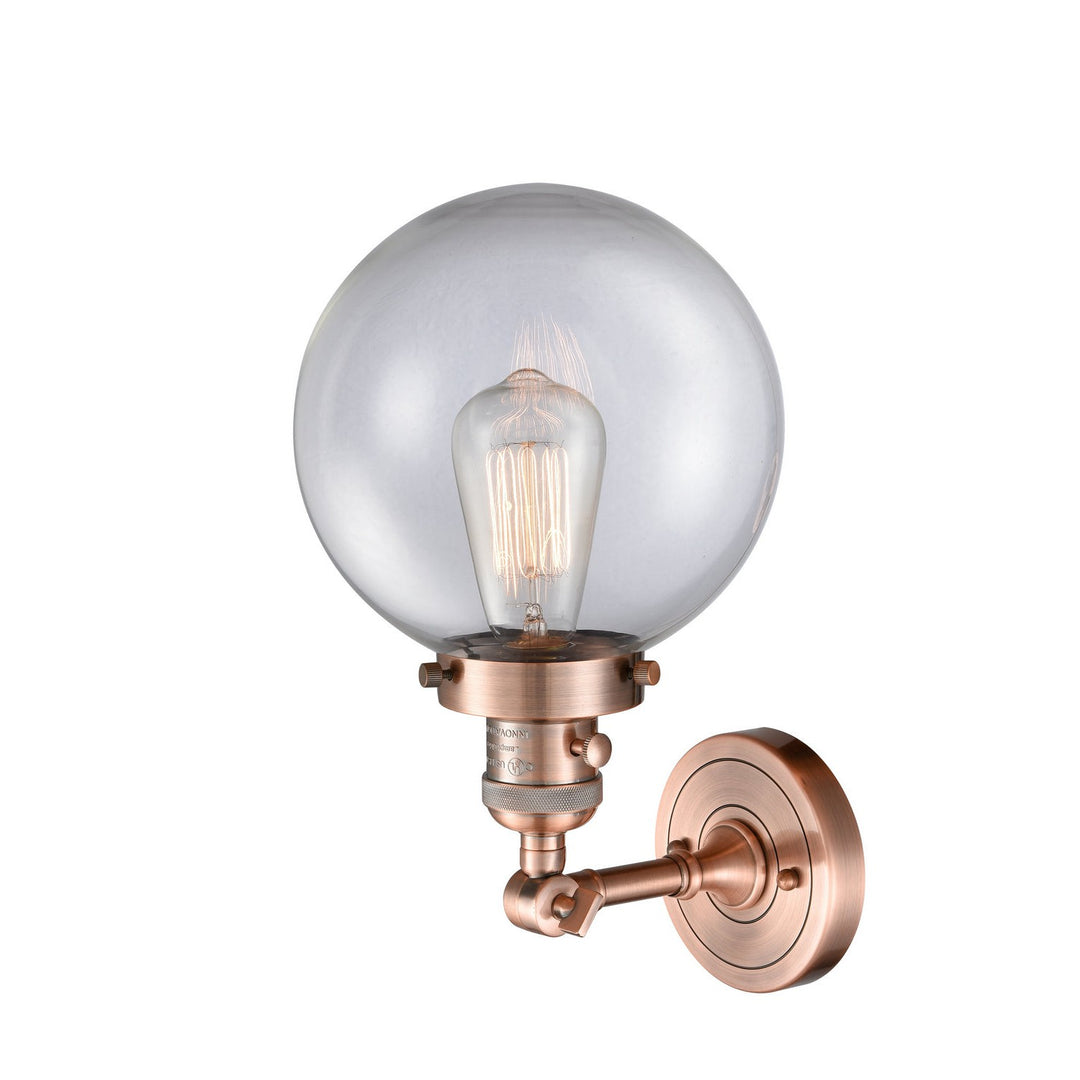 Innovations Franklin Restoration 203SW-AC-G202-8 Wall Sconce Light - Antique Copper