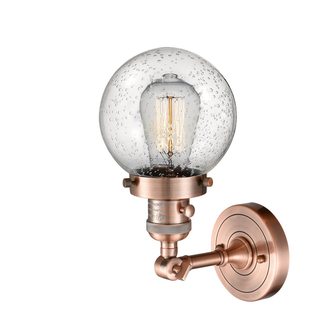 Innovations Franklin Restoration 203SW-AC-G204-6 Wall Sconce Light - Antique Copper