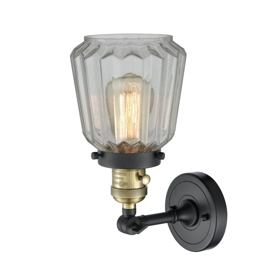 Innovations Franklin Restoration 203SW-BAB-G142 Wall Sconce Light - Black Antique Brass