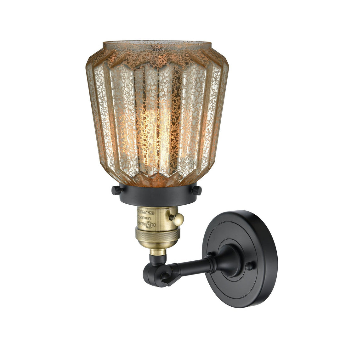 Innovations Franklin Restoration 203SW-BAB-G146 Wall Sconce Light - Black Antique Brass