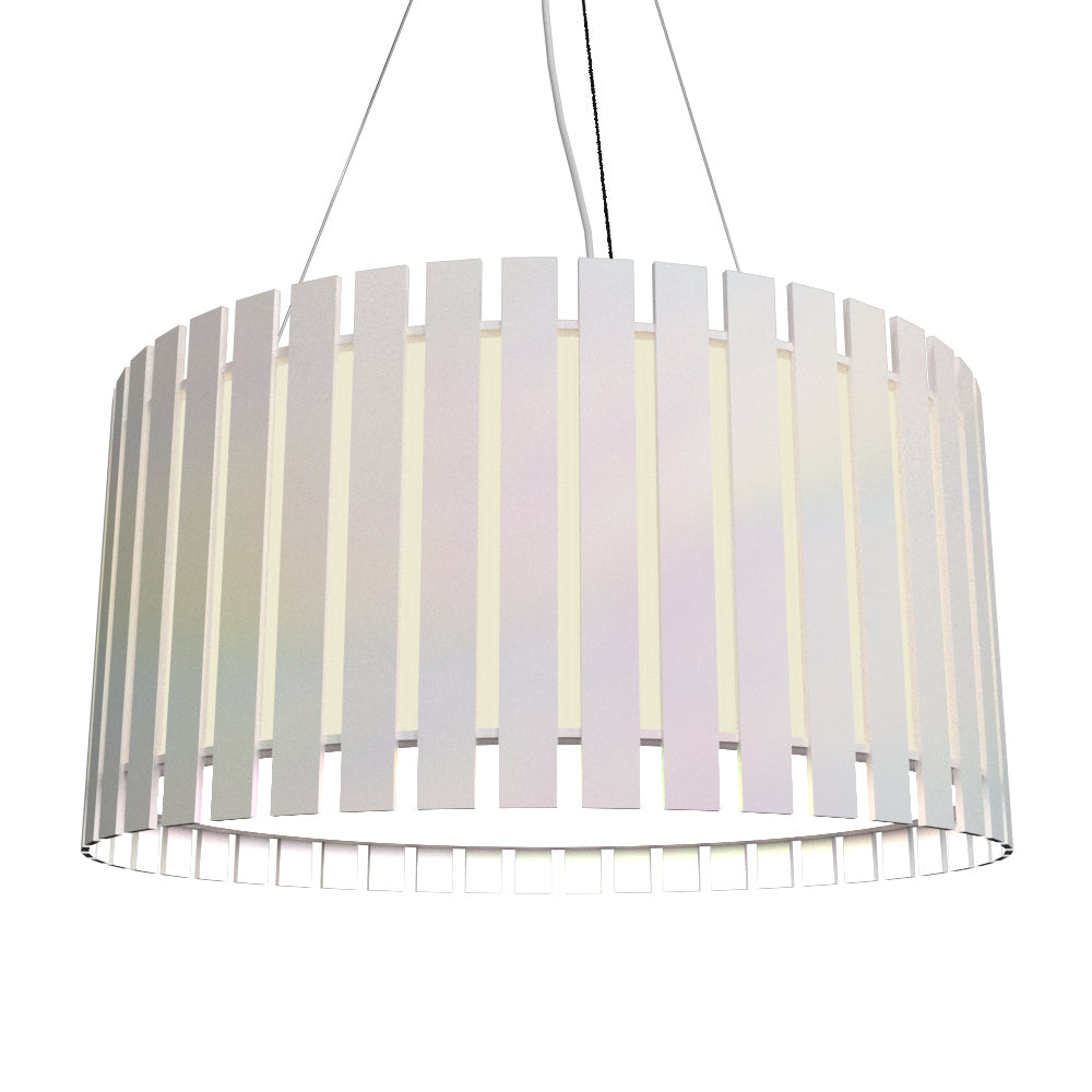 Accord Slatted 1093.25 Pendant Light - Iredesent White