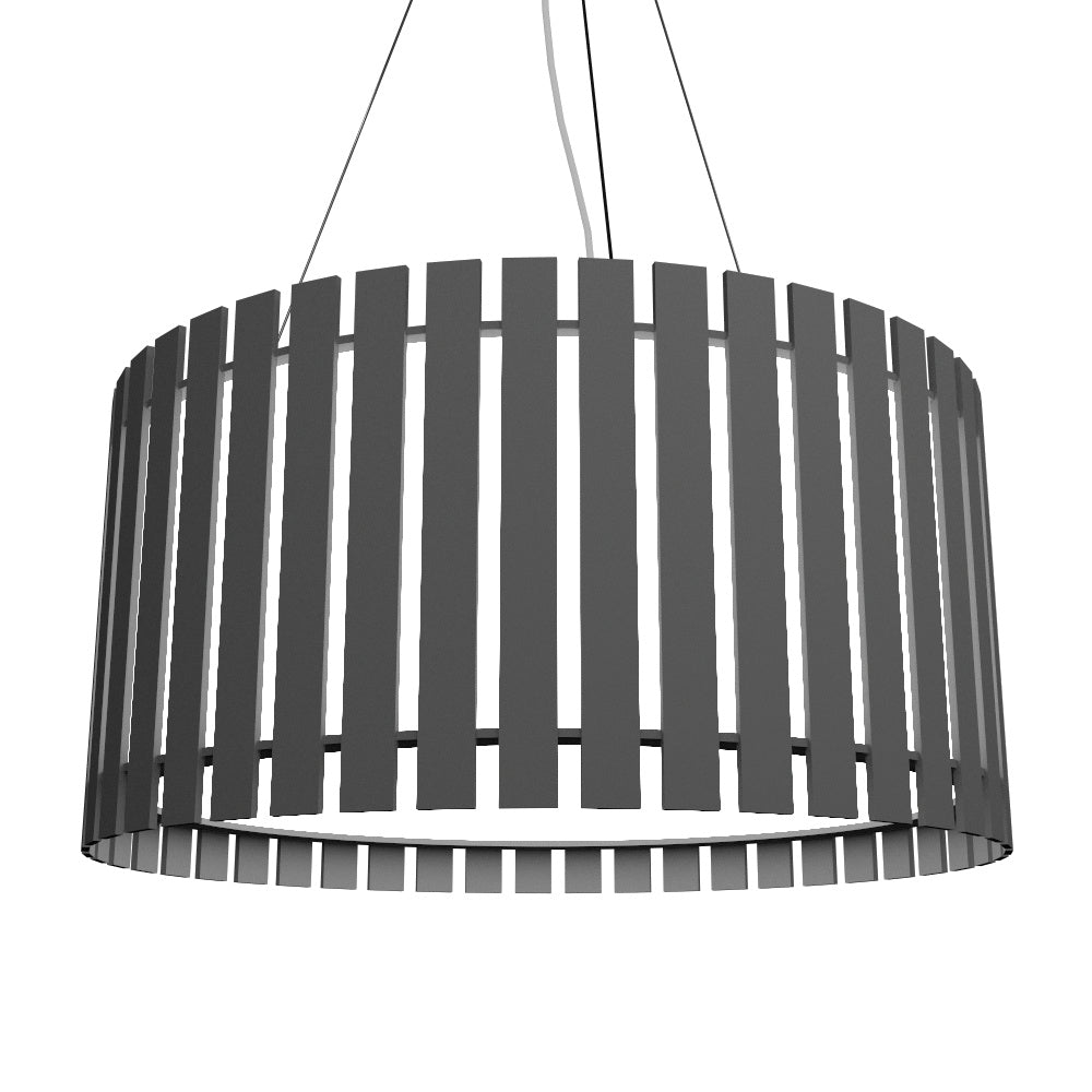 Accord Slatted 1093.39 Pendant Light - Lead Grey