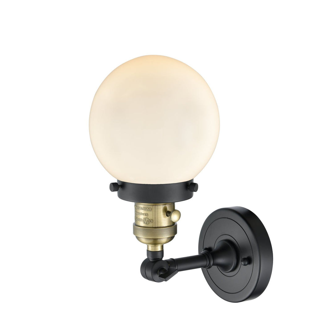 Innovations Franklin Restoration 203SW-BAB-G201-6 Wall Sconce Light - Black Antique Brass