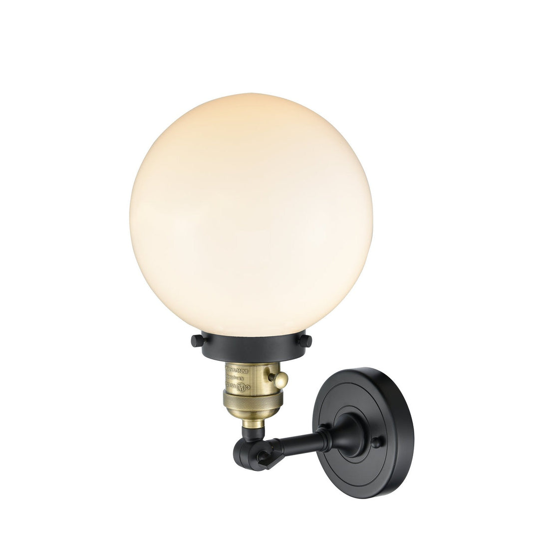 Innovations Franklin Restoration 203SW-BAB-G201-8 Wall Sconce Light - Black Antique Brass