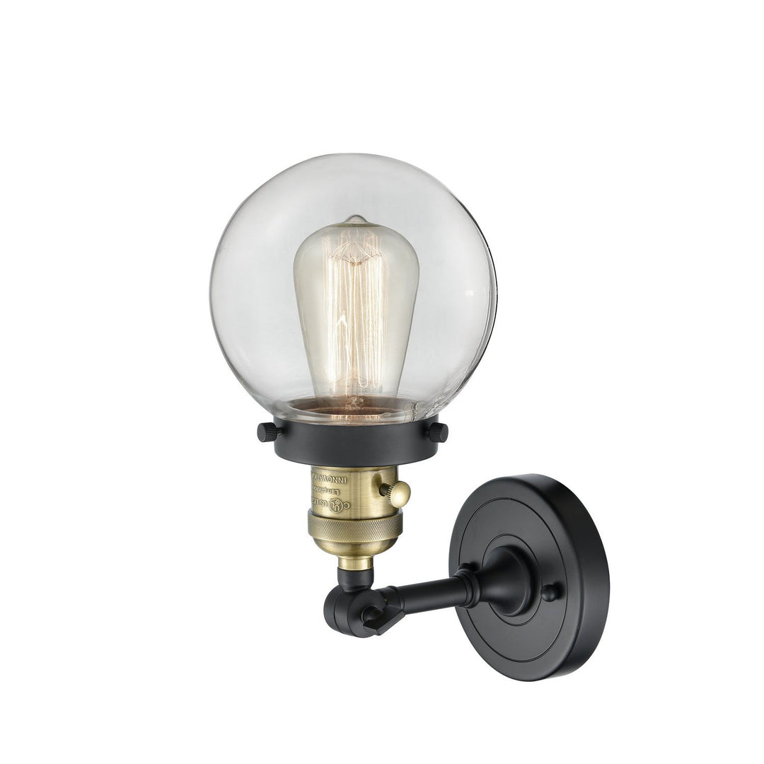 Innovations Franklin Restoration 203SW-BAB-G202-6 Wall Sconce Light - Black Antique Brass