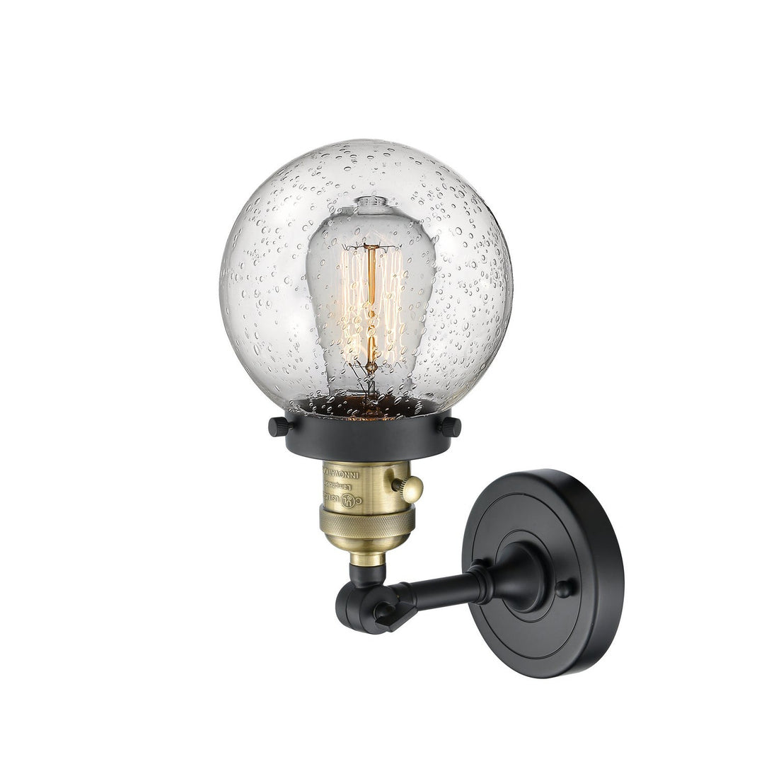 Innovations Franklin Restoration 203SW-BAB-G204-6 Wall Sconce Light - Black Antique Brass