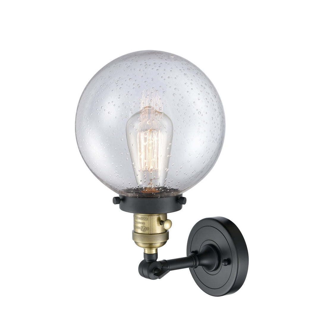 Innovations Franklin Restoration 203SW-BAB-G204-8 Wall Sconce Light - Black Antique Brass