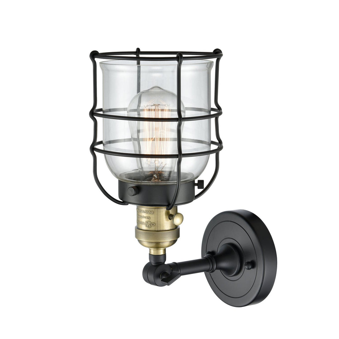 Innovations Franklin Restoration 203SW-BAB-G52-CE Wall Sconce Light - Black Antique Brass