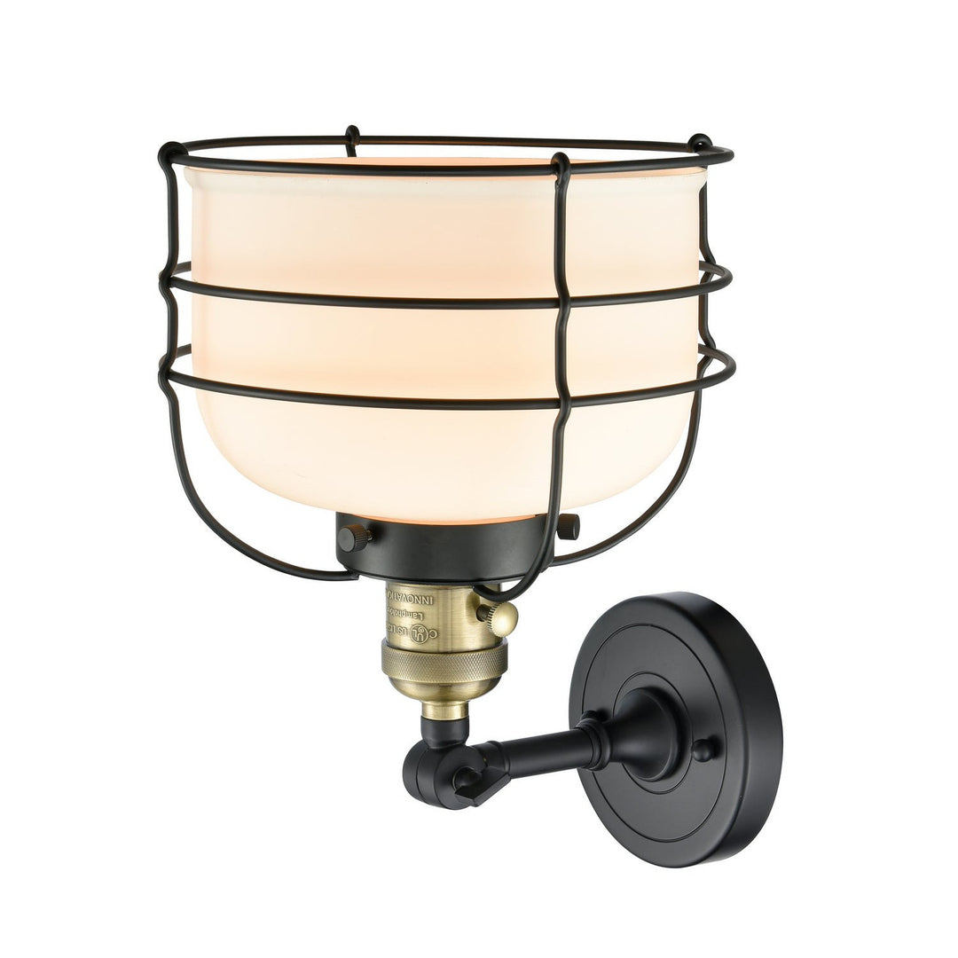 Innovations Franklin Restoration 203SW-BAB-G71-CE Wall Sconce Light - Black Antique Brass