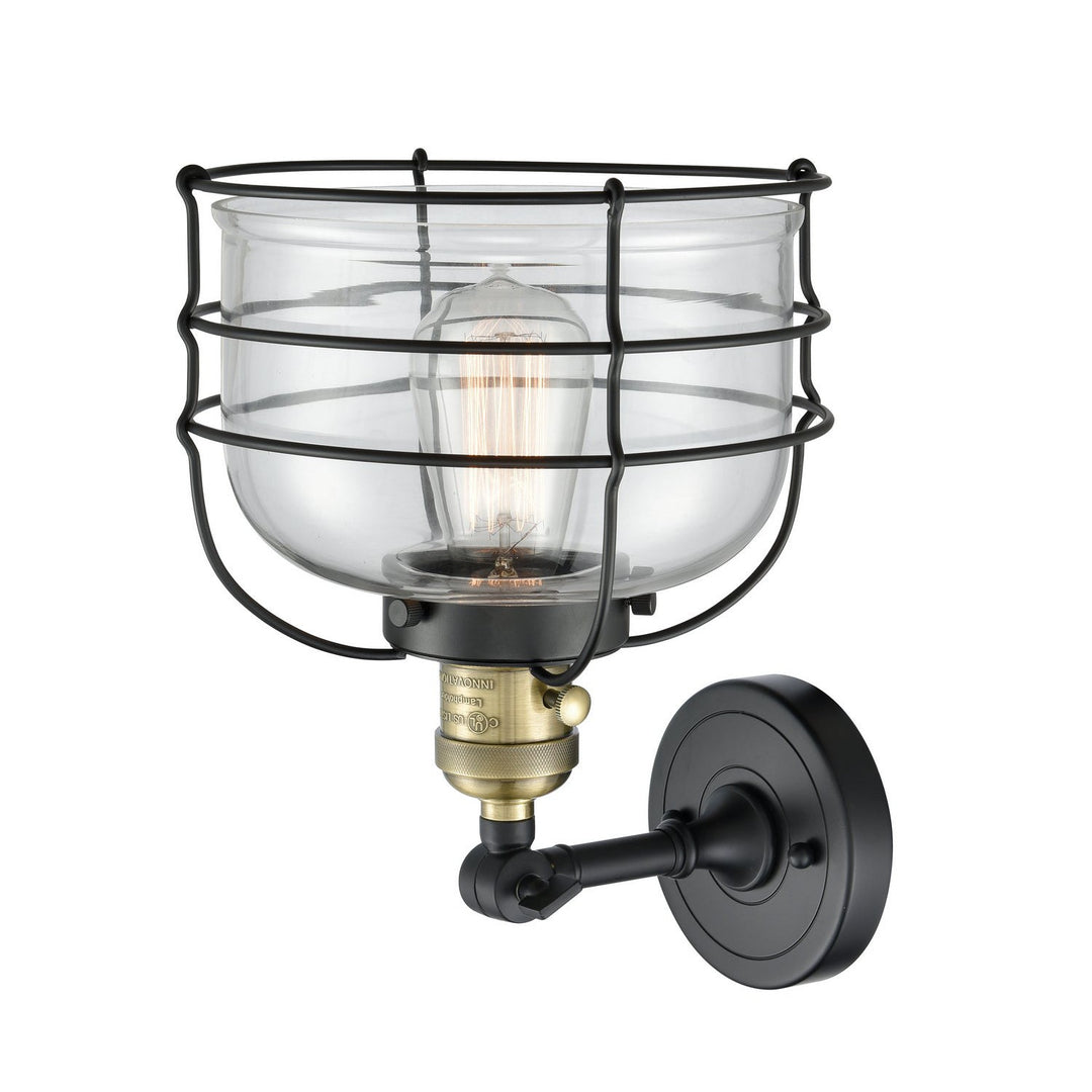 Innovations Franklin Restoration 203SW-BAB-G72-CE Wall Sconce Light - Black Antique Brass