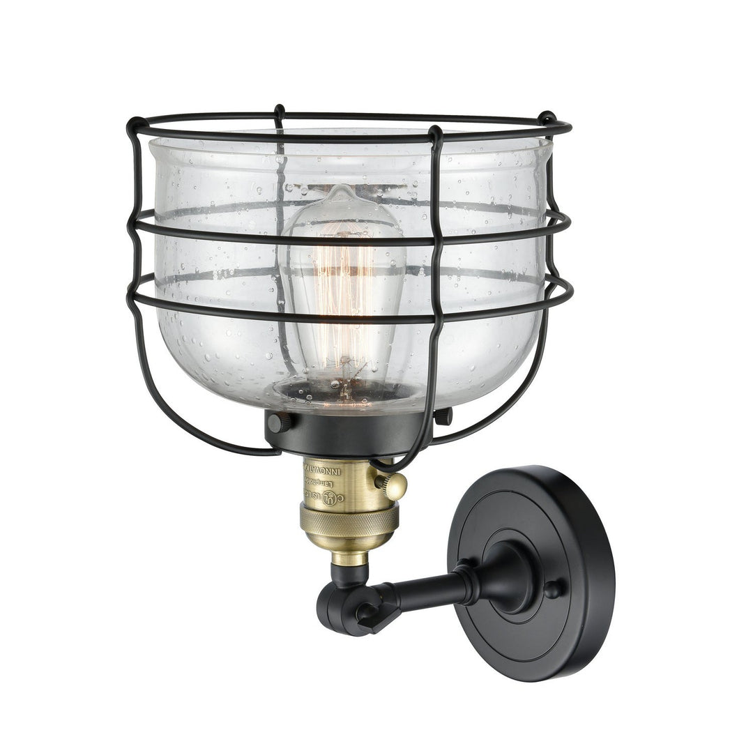 Innovations Franklin Restoration 203SW-BAB-G74-CE Wall Sconce Light - Black Antique Brass