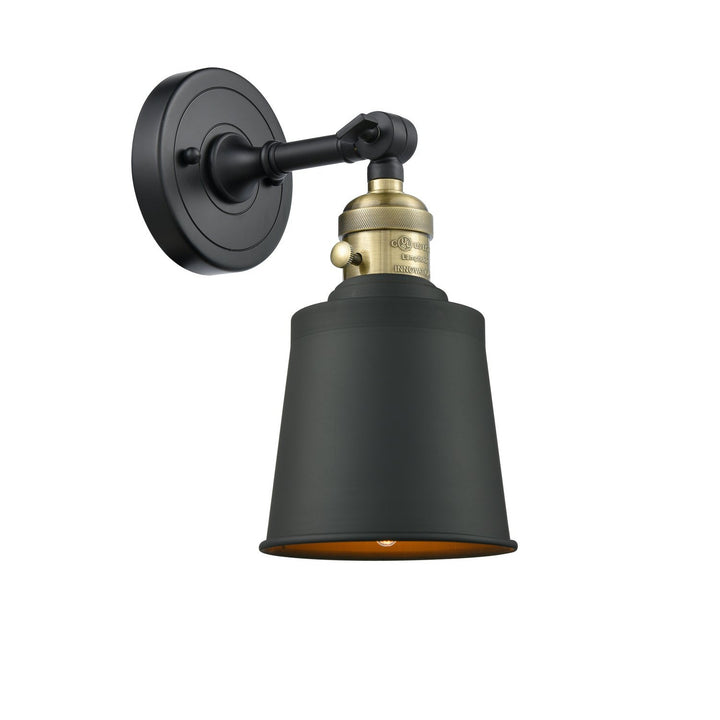 Innovations Franklin Restoration 203SW-BAB-M9-BK Wall Sconce Light - Black Antique Brass