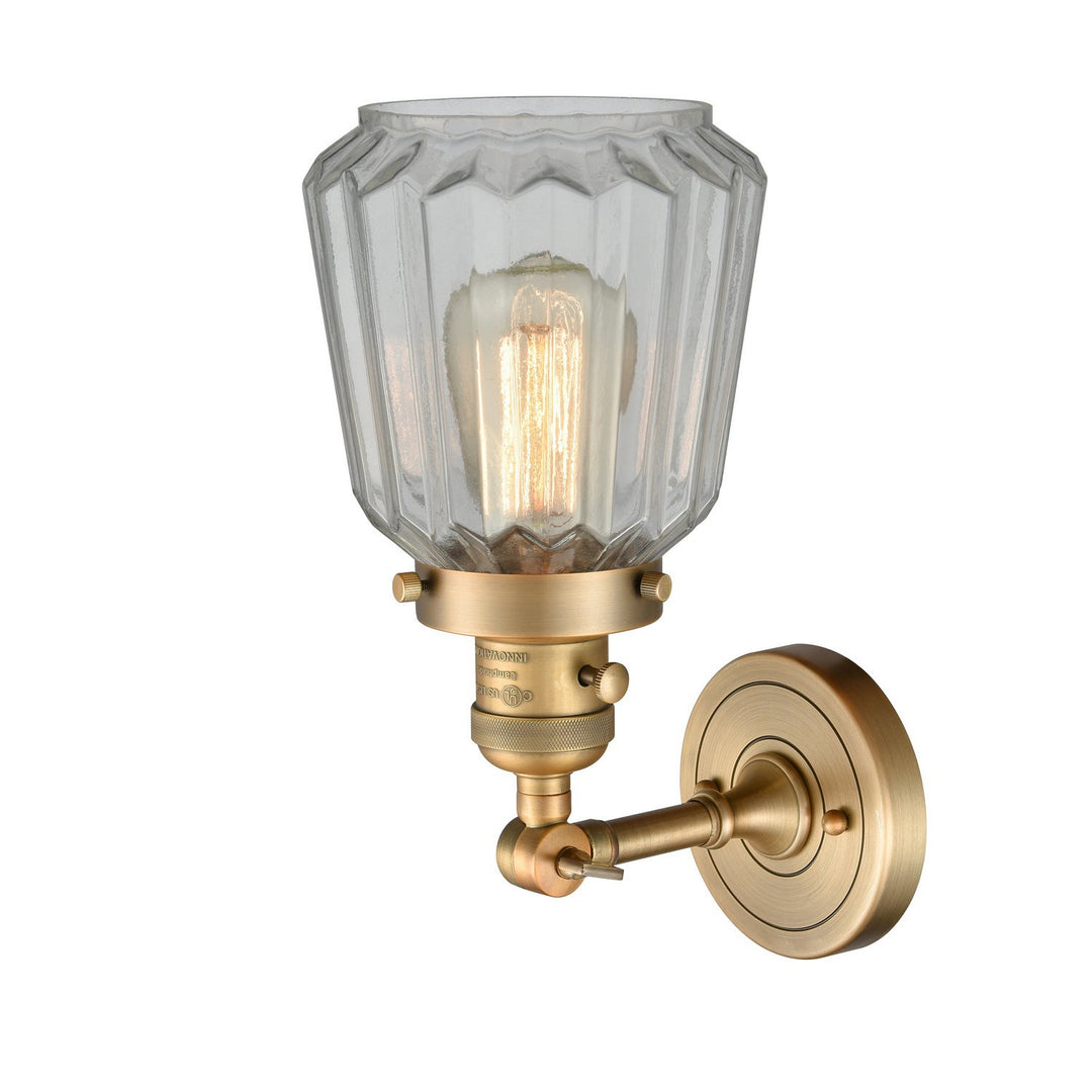 Innovations Franklin Restoration 203SW-BB-G142 Wall Sconce Light - Brushed Brass