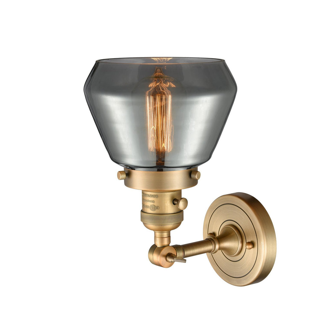 Innovations Franklin Restoration 203SW-BB-G173 Wall Sconce Light - Brushed Brass