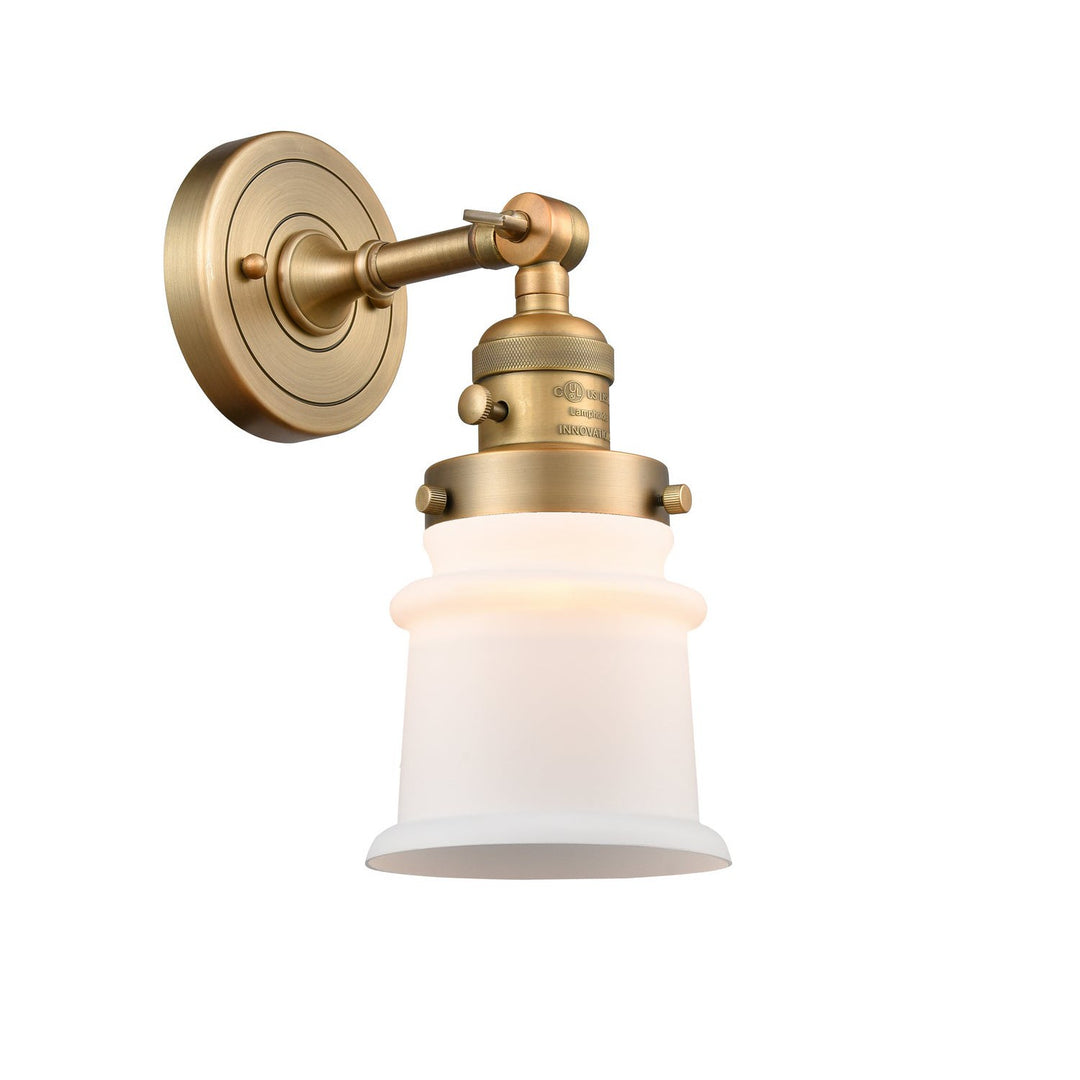 Innovations Franklin Restoration 203SW-BB-G181S Wall Sconce Light - Brushed Brass