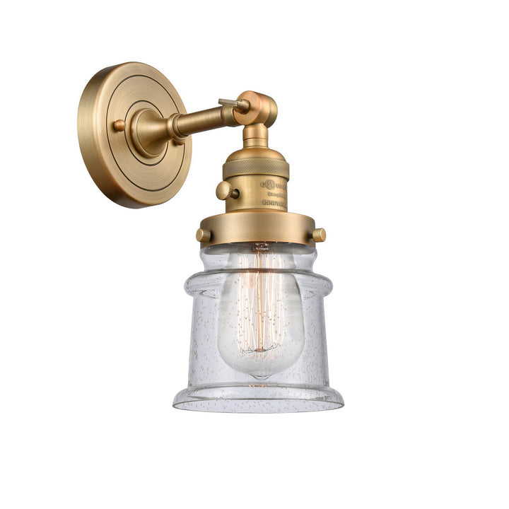 Innovations Franklin Restoration 203SW-BB-G184S Wall Sconce Light - Brushed Brass