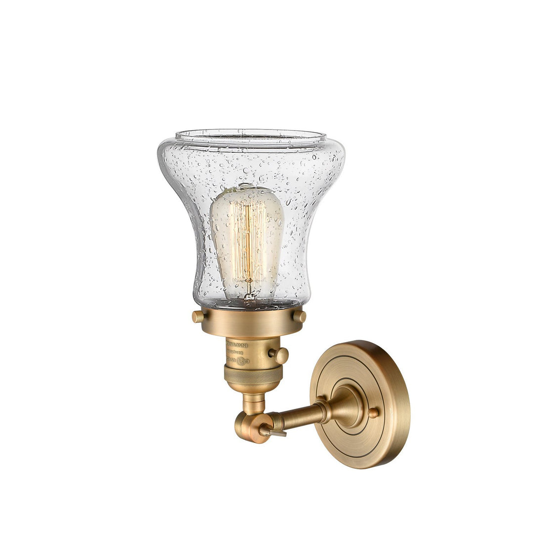 Innovations Franklin Restoration 203SW-BB-G194 Wall Sconce Light - Brushed Brass